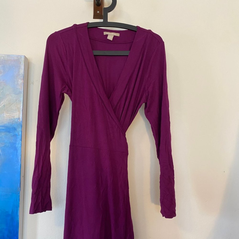 Size L Wrap Dress Banana Republic - Plum/Purple